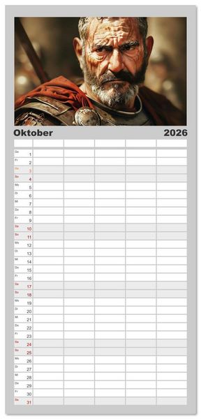 Produktbild: Familienplaner 2026 - Unbeugsame Herzen mit 5 Spalten (Wandkalender, 21 x 45 cm) CALVENDO