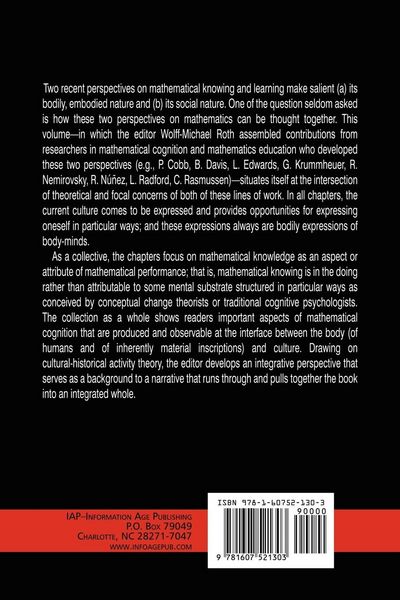 Produktbild: Mathematical Representation at the Interface of Body and Culture (PB)