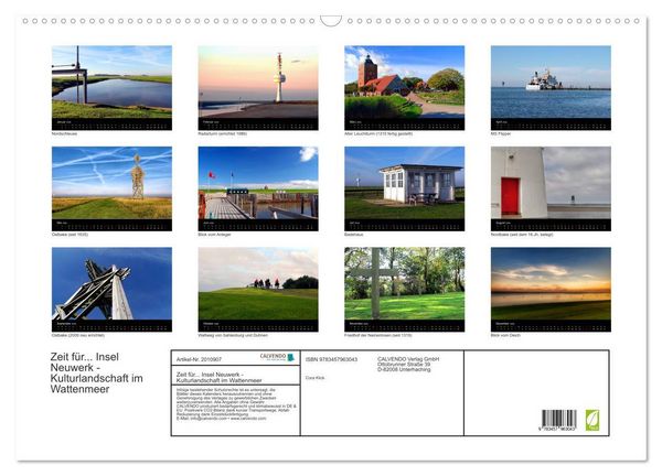Produktbild: Zeit f&uuml;r... Insel Neuwerk - Kulturlandschaft im Wattenmeer (Wandkalender 2026 DIN A2 quer), CALVENDO Monatskalender