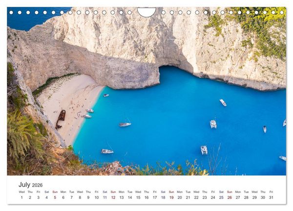 Produktbild: Zakynthos - the Lovely Island (Wall Calendar 2026 DIN A4 landscape), CALVENDO 12 Month Wall Calendar