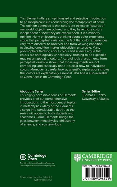Produktbild: The Metaphysics of Color