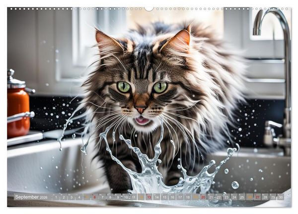 Produktbild: Hier kommt Mietzi (hochwertiger Premium Wandkalender 2026 DIN A2 quer), Kunstdruck in Hochglanz