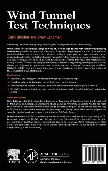 Produktbild: Britcher, C: Wind Tunnel Test Techniques