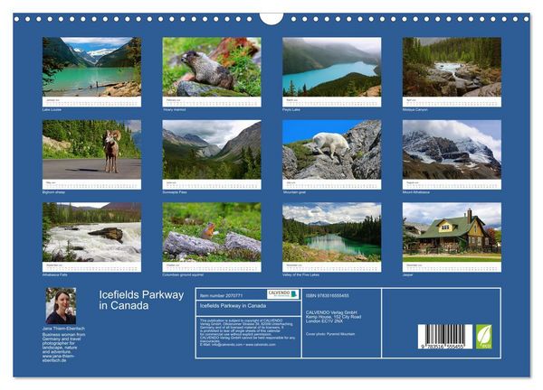 Produktbild: Icefields Parkway in Canada (Wall Calendar 2026 DIN A3 landscape), CALVENDO 12 Month Wall Calendar