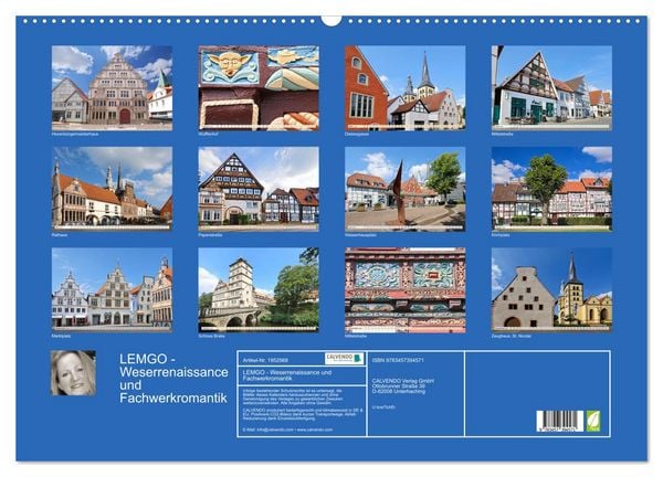 Produktbild: LEMGO - Weserrenaissance und Fachwerkromantik (Wandkalender 2026 DIN A2 quer), CALVENDO Monatskalender