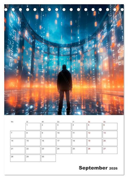 Produktbild: METAVERSE Cooler Terminplaner (Tischkalender 2026 DIN A5 hoch), CALVENDO Monatskalender