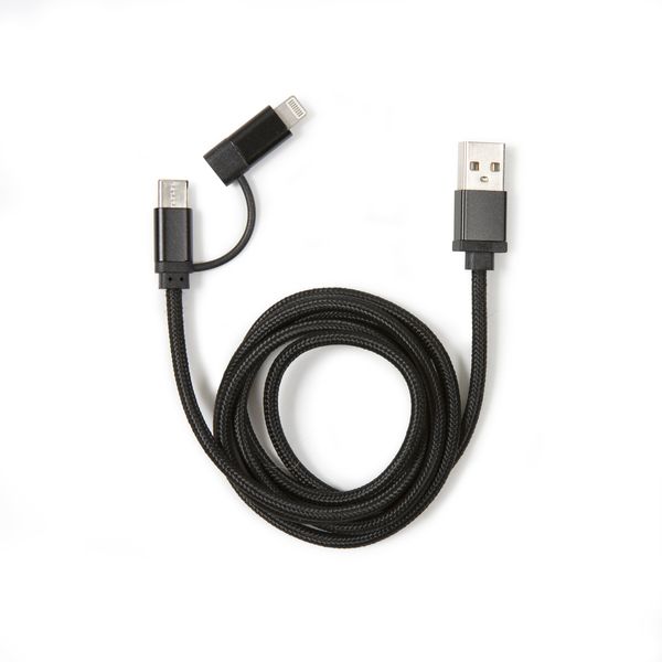 Produktbild: Black 2-in-1 Braided Cable