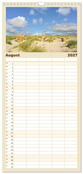 Produktbild: Familienplaner 2027 - Wundersch&ouml;nes Amrum mit 5 Spalten (Wandkalender, 21 x 45 cm) CALVENDO
