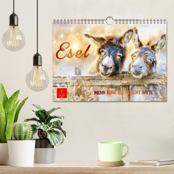 Produktbild: Esel - Wenn Ruhe ein Gesicht h&auml;tte (Wandkalender 2027 DIN A4 quer), CALVENDO Monatskalender