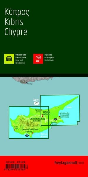 Produktbild: freytag & berndt Stra&szlig;enkarte Zypern 1:150.000