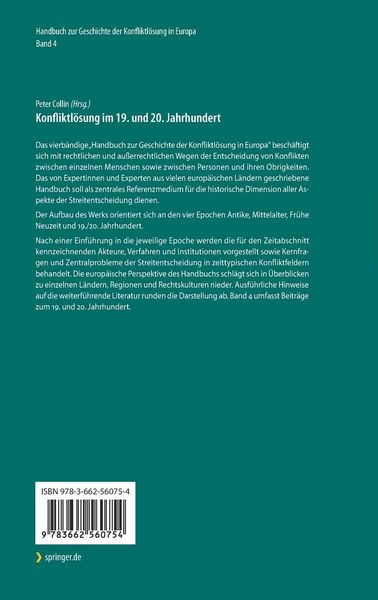 Produktbild: Konfliktl&ouml;sung im 19. und 20. Jahrhundert