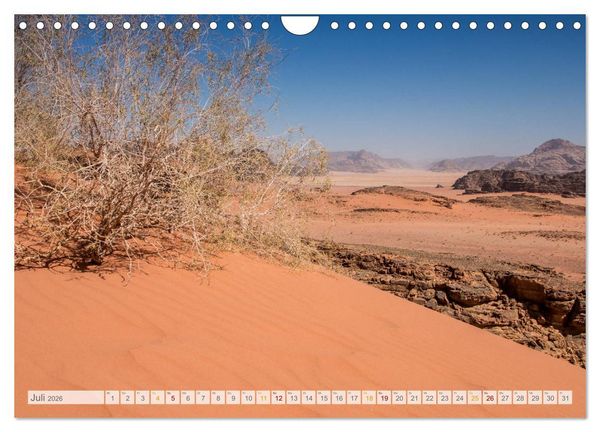 Produktbild: Jordanien - Wadis - W&uuml;ste - Weltwunder (Wandkalender 2026 DIN A4 quer), CALVENDO Monatskalender