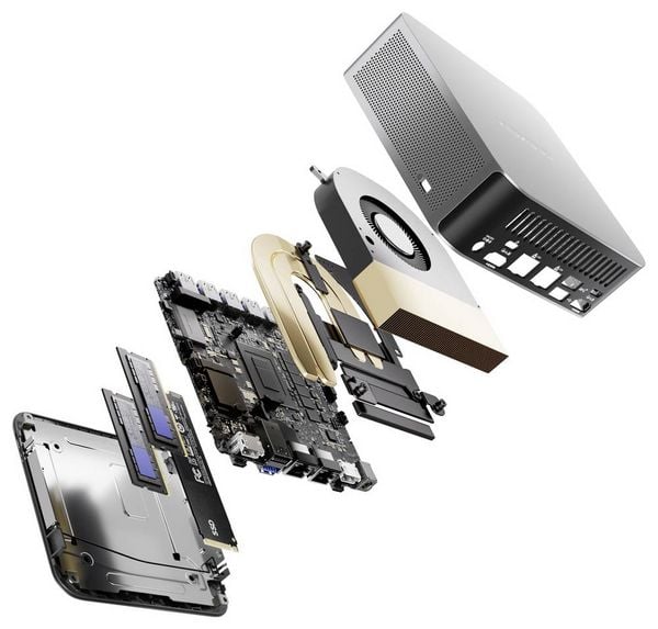 Produktbild: GEEKOM Mini PC A8 Max AMD Ryzen 9 8945HS 5.2 GHz 32 GB RAM 1 TB SSD AMD Radeon&trade; 780M Win 11 Pro A8 Max