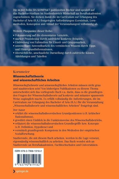Produktbild: Wissenschaftstheorie und wissenschaftliches Arbeiten
