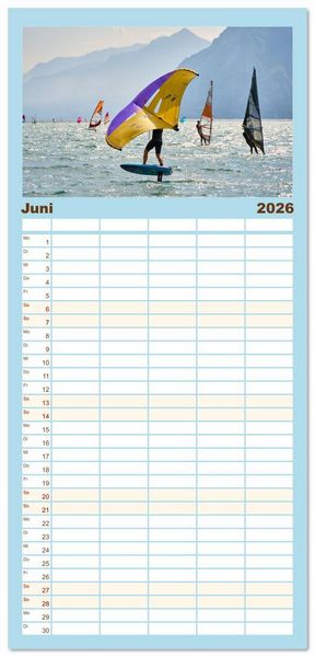 Produktbild: Familienplaner 2026 - Nago-Torbole, der sch&ouml;ne Norden vom Gardasee mit 5 Spalten (Wandkalender, 21 x 45 cm) CALVENDO