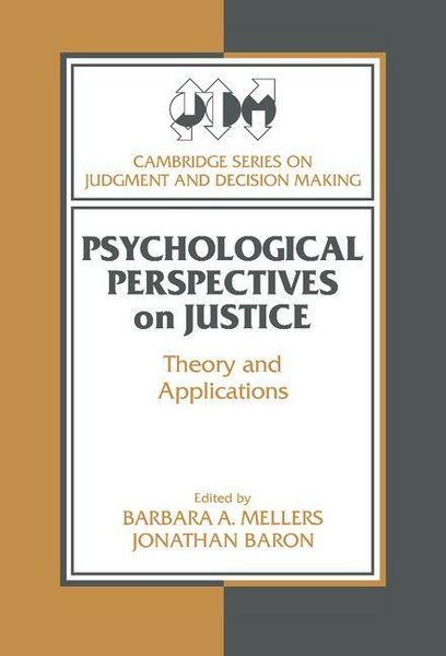 Produktbild: Psychological Perspectives on Justice