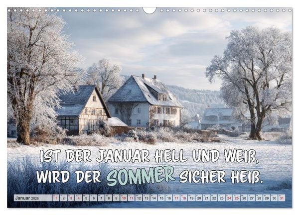 Produktbild: Bauernweisheiten - Stimmen der Natur (Wandkalender 2026 DIN A3 quer), CALVENDO Monatskalender