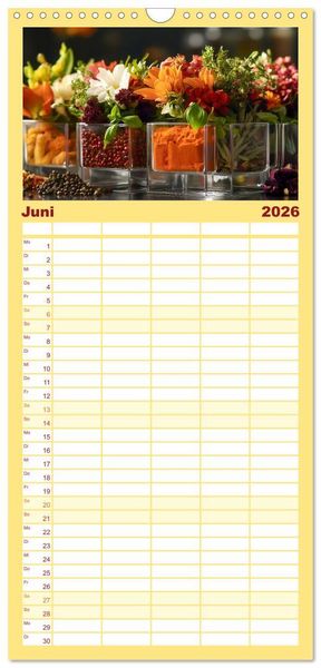 Produktbild: Familienplaner 2026 - K&uuml;chenkalender Glaswerk mit 5 Spalten (Wandkalender, 21 x 45 cm) CALVENDO