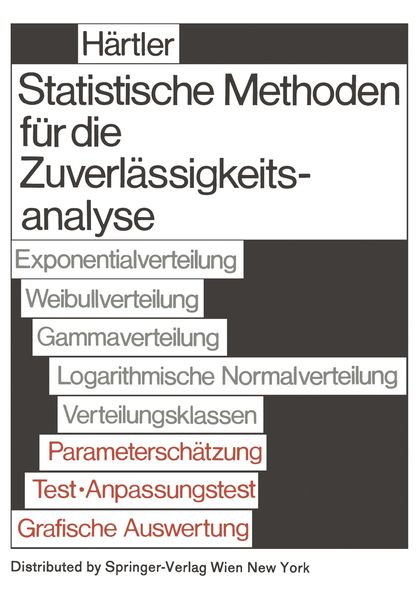 Produktbild: Statistische Methode f&uuml;r die Zuverl&auml;ssigkeitsanalyse