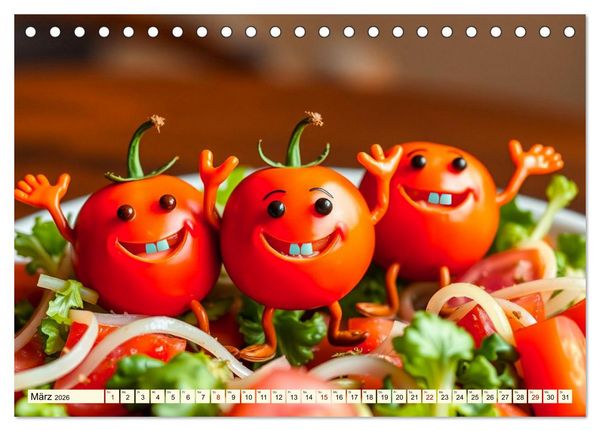 Produktbild: Tanzendes Obst und Gem&uuml;se (Tischkalender 2026 DIN A5 quer), CALVENDO Monatskalender