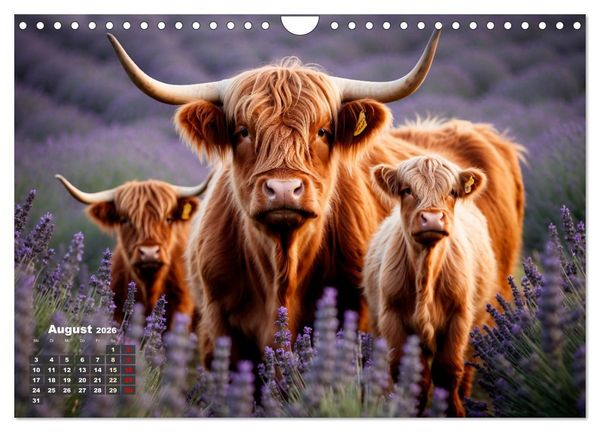 Produktbild: Highland K&uuml;he (Wandkalender 2026 DIN A4 quer), CALVENDO Monatskalender