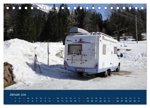 Produktbild: Wohnmobil-Reisen (Tischkalender 2026 DIN A5 quer), CALVENDO Monatskalender