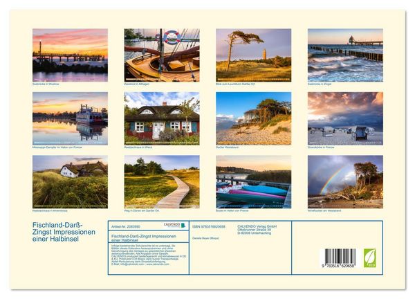 Produktbild: Fischland-Dar&szlig;-Zingst Impressionen einer Halbinsel (hochwertiger Premium Wandkalender 2026 DIN A2 quer), Kunstdruck in Hochglanz