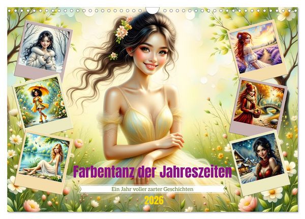 Farbentanz der Jahreszeiten (Wandkalender 2026 DIN A3 quer), CALVENDO Monatskalender