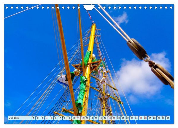 Produktbild: Ein detaillierter Blick auf Segelschiffe (Wandkalender 2026 DIN A4 quer), CALVENDO Monatskalender