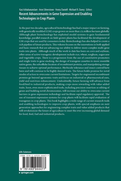 Produktbild: Recent Advancements in Gene Expression and Enabling Technologies in Crop Plants