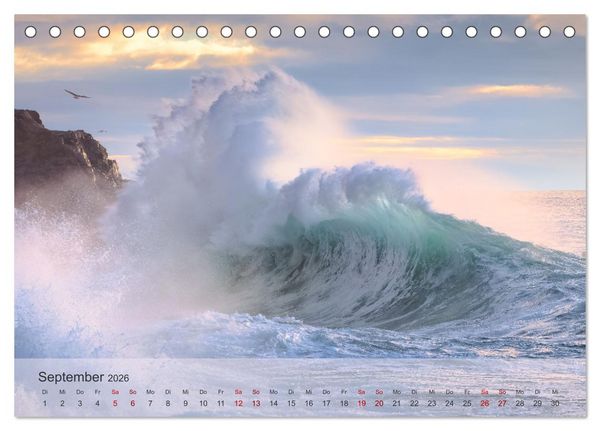Produktbild: Wellen Konzert (Tischkalender 2026 DIN A5 quer), CALVENDO Monatskalender