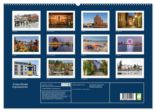 Produktbild: Eckernf&ouml;rder Impressionen (hochwertiger Premium Wandkalender 2027 DIN A2 quer), Kunstdruck in Hochglanz