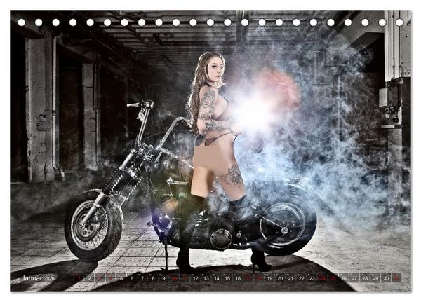 Produktbild: Motorr&auml;der und Sexy Girls (Tischkalender 2026 DIN A5 quer), CALVENDO Monatskalender