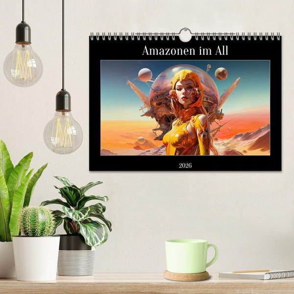 Produktbild: Amazonen im All (Wandkalender 2026 DIN A4 quer), CALVENDO Monatskalender