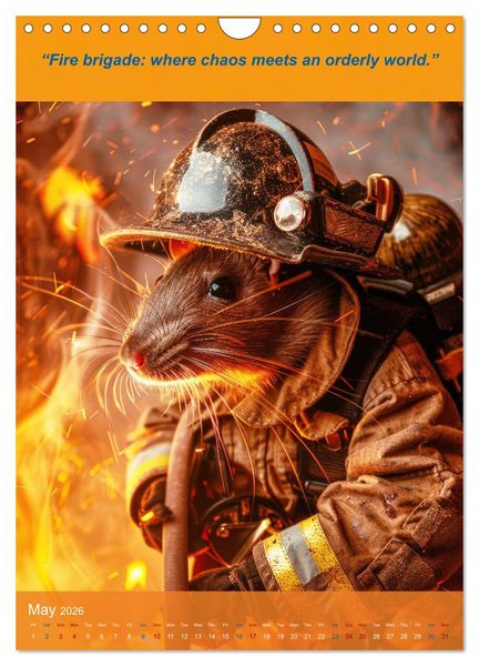 Produktbild: The beastly funny firefighters (Wall Calendar 2026 DIN A4 portrait), CALVENDO 12 Month Wall Calendar