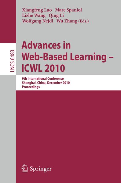 Produktbild: Advances in Web-Based Learning - ICWL 2010