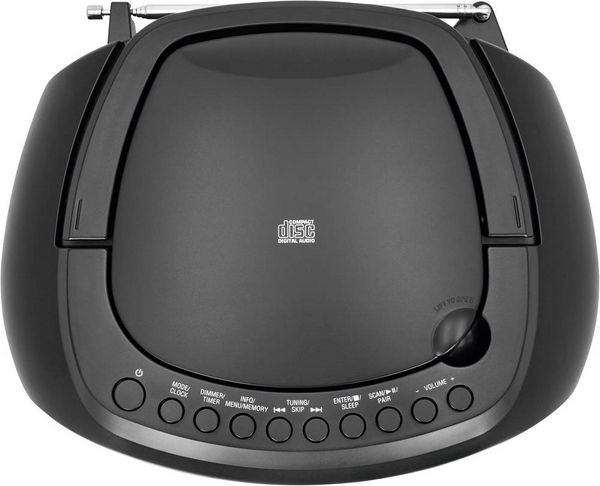 Produktbild: TechniSat DIGITRADIO 1990 CD-Radio DAB+, UKW AUX, Bluetooth&reg;, CD, USB Akku-Ladefunktion, Weckfunktion Schwarz