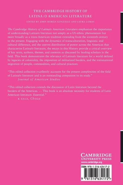 Produktbild: The Cambridge History of Latina/o American Literature
