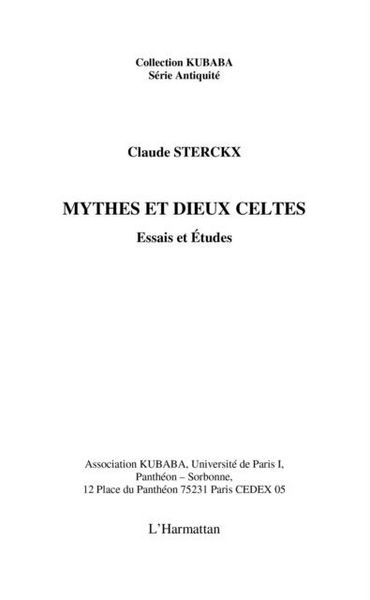 Produktbild: Mythes et dieux celtes - essais et etudes