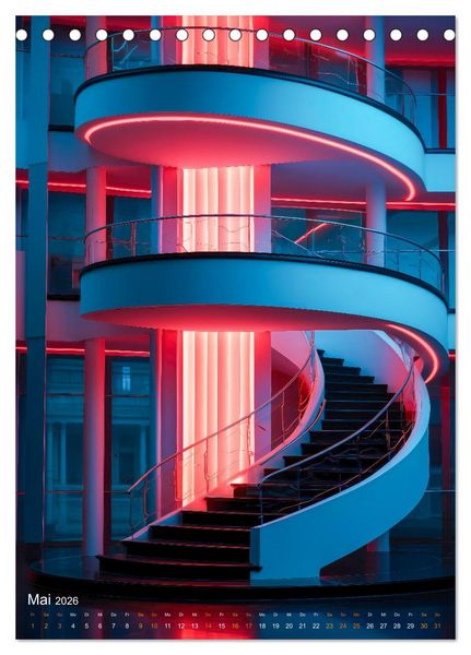 Produktbild: Treppen Architektur (Tischkalender 2026 DIN A5 hoch), CALVENDO Monatskalender