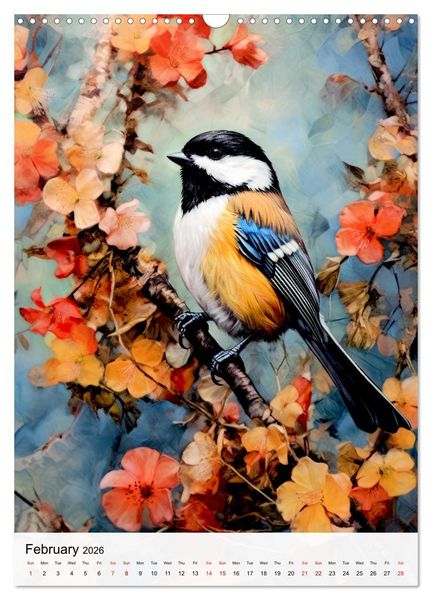 Produktbild: Birds in Living Color (Wall Calendar 2026 DIN A3 portrait), CALVENDO 12 Month Wall Calendar