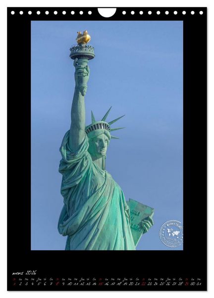 Produktbild: New York &ndash; Portraits incontournables (Calendrier mural 2026 DIN A4 horizontal), CALVENDO calendrier mensuel