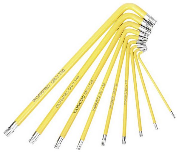 Produktbild: WorkPro TX T-Profil Stiftschl&uuml;sselsatz T 10, T 15, T 20, T 25, T 27, T 30, T 40, T 45, T 50