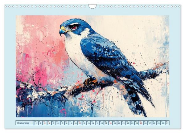 Produktbild: Greifv&ouml;gel. Majest&auml;tische Luftakrobaten in &Ouml;loptik (Wandkalender 2026 DIN A3 quer), CALVENDO Monatskalender