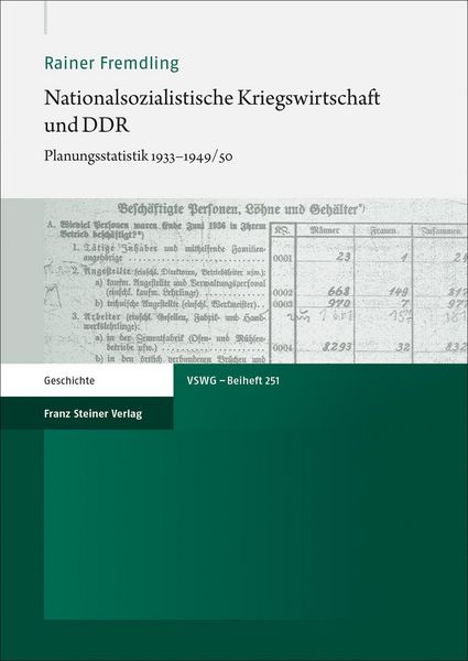 Produktbild: Nationalsozialistische Kriegswirtschaft und DDR