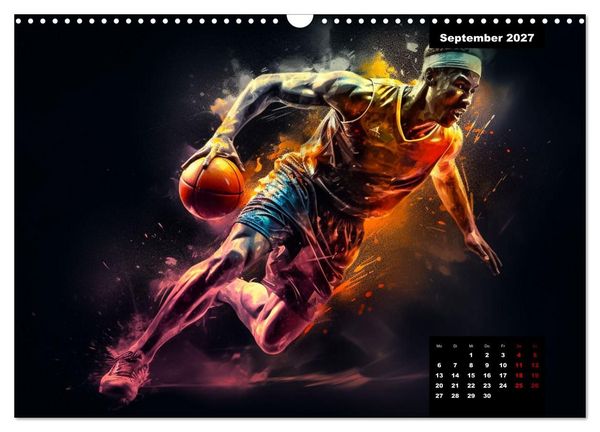 Produktbild: Faszination Basketball (Wandkalender 2027 DIN A3 quer), CALVENDO Monatskalender