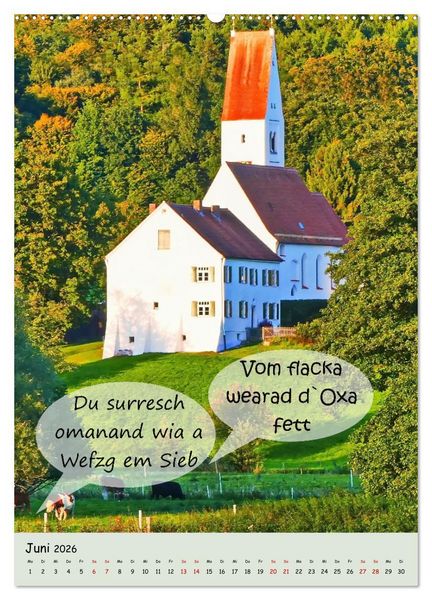 Produktbild: Schw&auml;bische Sprichw&ouml;rter - so gsaid (Wandkalender 2026 DIN A2 hoch), CALVENDO Monatskalender