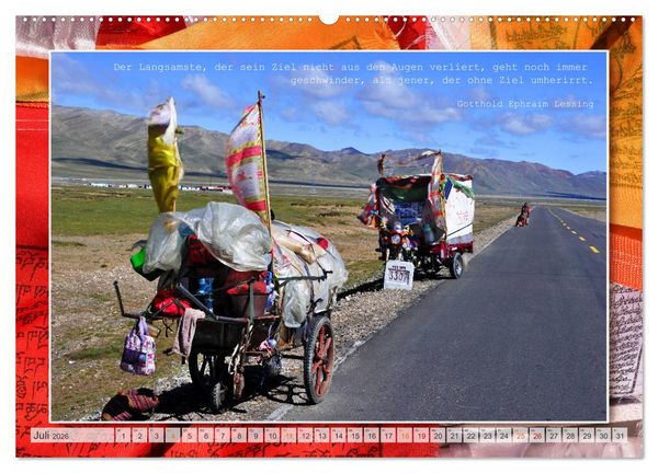 Produktbild: Farben Tibets (Wandkalender 2026 DIN A2 quer), CALVENDO Monatskalender