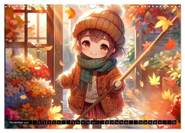 Produktbild: Anime Seasons: Ein Kalender voller lebendiger Manga-Szenen (Wandkalender 2026 DIN A3 quer), CALVENDO Monatskalender