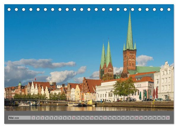 Produktbild: Ansichten der L&uuml;becker Altstadtinsel (Tischkalender 2026 DIN A5 quer), CALVENDO Monatskalender